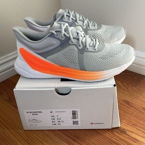 Lululemon Gray and Orange Sneakers